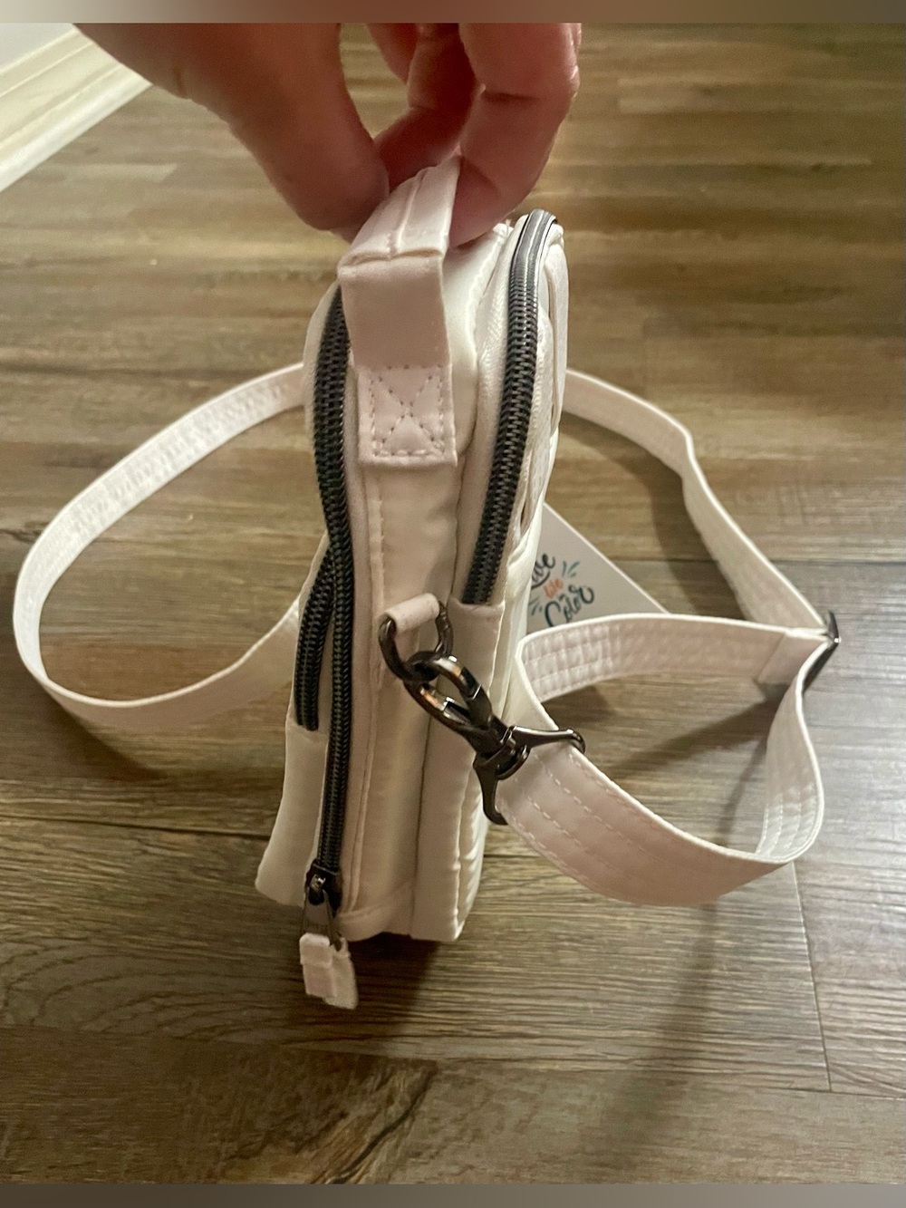 Lug Skeeter Mini B Crossbody Bag Purse NWT White Travel Adjustable Strap Zipper - Picture 8 of 16